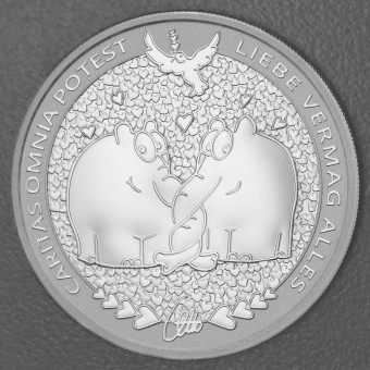 Silbermünze 1oz "Caritas Omnia Potest" 2024 Ottifanten – Rüsselfanten (Tuvalu)
