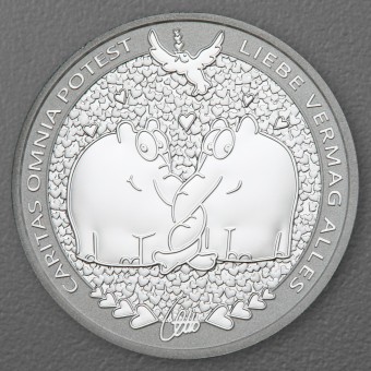 Silbermünze 1oz "Caritas Omnia Potest" 2024 Ottifanten – Rüsselfanten diff. (Tuvalu)