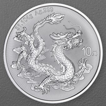 Silbermünze 1oz "China Drache" 2025 (China) 