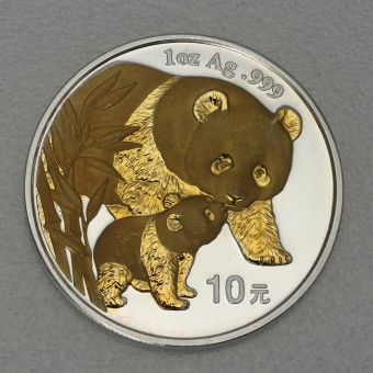 Silbermünze 1oz "Panda" 2004 (vergoldet) (China)
