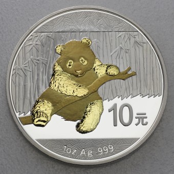Silbermünze 1oz "Panda" 2014 (vergoldet) (China)