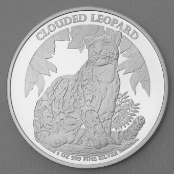 Silbermünze 1oz "Clouded Leopard" 2023 Cambodia Wildlife Series