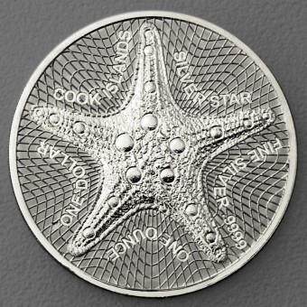 Silbermünze 1oz "Silver Star" 2023 diff. (Cook Islands)