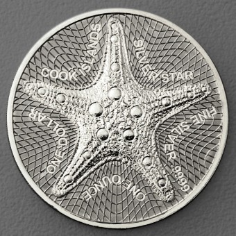 Silbermünze 1oz "Cook Isl. Silver-Star" 2023 diff. 