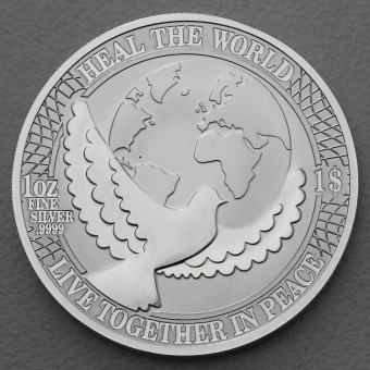 Silbermünze 1oz "Friedensunze" Sondermünze (Cook Islands)
