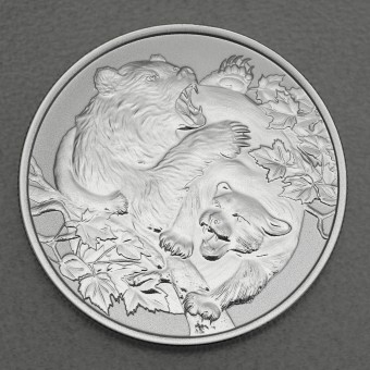 Silbermünze 1oz "Cougar vs Bear" 2022 Apex Predators (Niue)