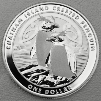 Silbermünze 1oz "Crested Penguin 2020" Chatham Island - New Zealand