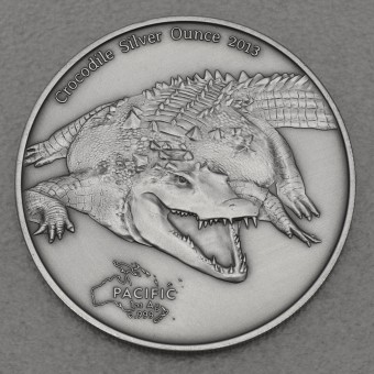 Silbermünze 1oz "Crocodile" 2013 (AF) Pazifik (Tokelau)