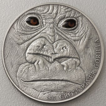 Silbermünze 1oz "Cross River Gorilla" 2012 AF (Kamerun)