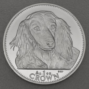 Silbermünze 1oz "Dackel" 1993 Dogs (Gibraltar)
