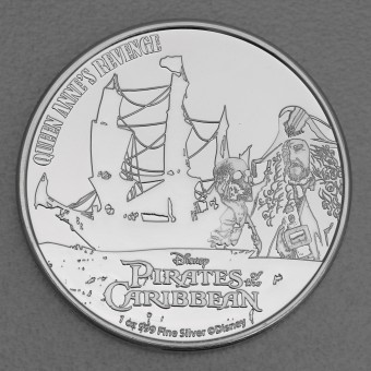 Silbermünze 1oz "Disney - Queen Anne s Revenge" Pirates of the Caribbean / Captain Blackbeard 2022