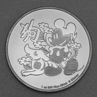 Silbermünze 1oz "Disneys Mickey+Lunar Dog 2018" 