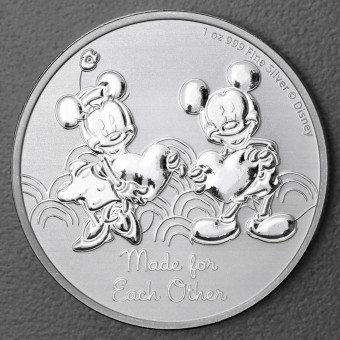 Silbermünze 1oz "Disneys Mickey & Minnie 2023" Valentines (Niue)