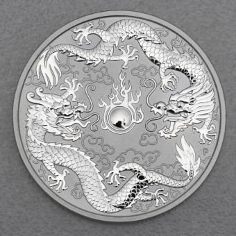 Silbermünze 1oz "Double Dragon 2019" Chinese Mystical Creatures Serie