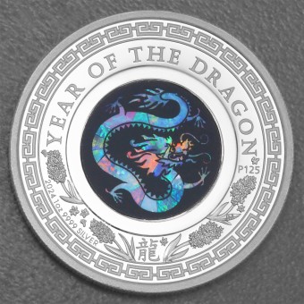 Silbermünze 1oz "Drache" 2024 (PP) Opal Lunar – Year of the Dragon (Australien)