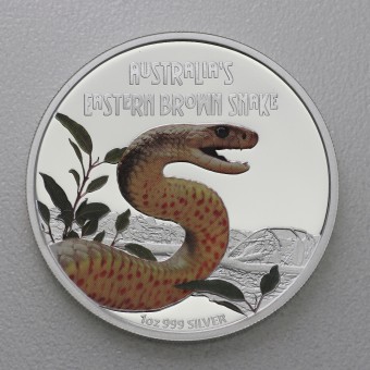 Silbermünze 1oz "Eastern Brown Snake 2010" "Australias Deadly and Dangerous" Serie