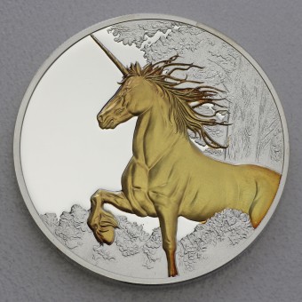 Silbermünze 1oz "Einhorn" 2014 (vergoldet) (Tokelau)
