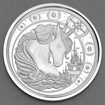 Silbermünze 1oz "Einhorn 2023" (Ghana) 