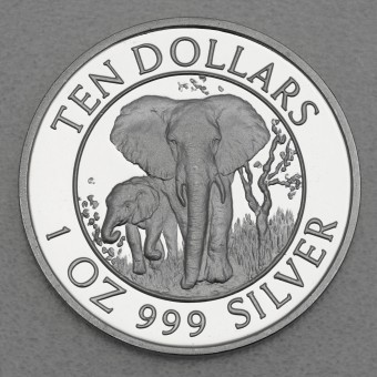 Silbermünze 1oz "Elefant" 1996 Big Five (Simbabwe)