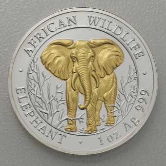 Silbermünze 1oz "Elefant" 2004 (vergoldet) African Wildlife (Somalia)