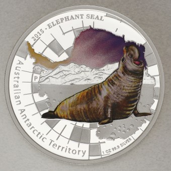 Silbermünze 1oz "Elephant Seal 2015" Australian Antarctic Territory Serie