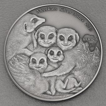 Silbermünze 1oz "Erdmännchen" 2013 (AF) Africa Silver Ounce (Kongo)