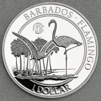 Silbermünze 1oz "Flamingo 2017" (Barbados) 