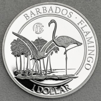 Silbermünze 1oz "Flamingo" 2017 (Barbados)