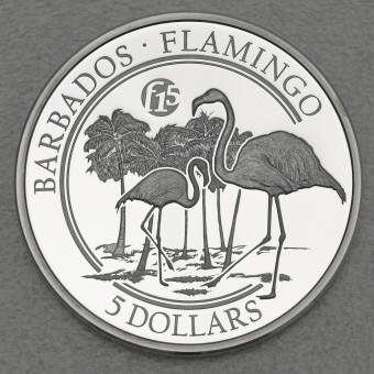 Silbermünze 1oz "Flamingo" 2018 (Barbados)
