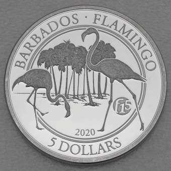 Silbermünze 1oz "Flamingo" 2020 (Barbados)