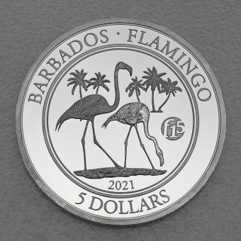 Silbermünze 1oz "Flamingo 2021" (Barbados) 