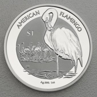 Silbermünze 1oz "American Flamingo" 2021 (Britische Jungferninseln)