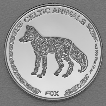 Silbermünze 1oz "Fox" 2019 Celtic Animals (Tschad)