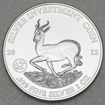 Silbermünze 1oz "Gabun Springbock - 2012" 