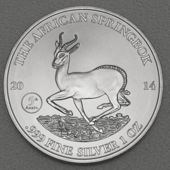 Silbermünze 1oz "Springbock" 2014 (Gabun)