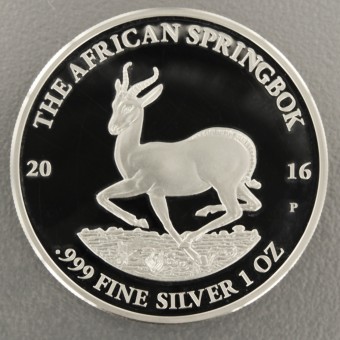 Silbermünze 1oz "Gabun Springbock - 2016" 