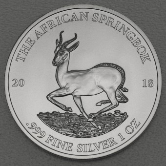 Silbermünze 1oz "Springbock" 2018 (Gabun)