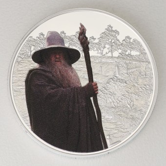 Silbermünze 1oz "Gandalf the Grey" 2021 koloriert The Lord of the Rings (Niue)