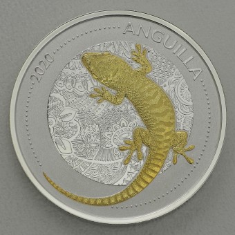 Silbermünze 1oz "Gecko" 2020 (vergoldet) Eastern Caribbean 8 (Anguilla)