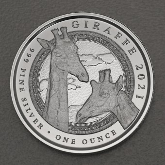 Silbermünze 1oz "Giraffe" 2021 19% (Guinea)