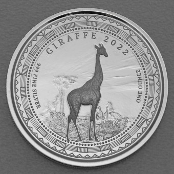 Silbermünze 1oz "Giraffe" 2022 (Guinea)