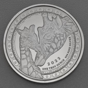 Silbermünze 1oz "Giraffe" 2023 (Guinea)