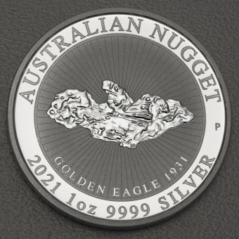 Silbermünze 1oz "Golden Eagle" 2021 Australian Nugget 19% (Australien)