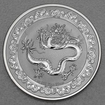 Silbermünze 1oz "Green Dragon" 2019 Celestial Animals (Niue)