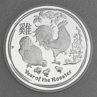 Silbermünze 1oz "Hahn" 2017 (PP) Lunar II – Year of the Rooster (Australien)