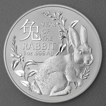 Silbermünze 1oz "Hase" 2023 Lunar II – Royal Australian Mint (Australien)