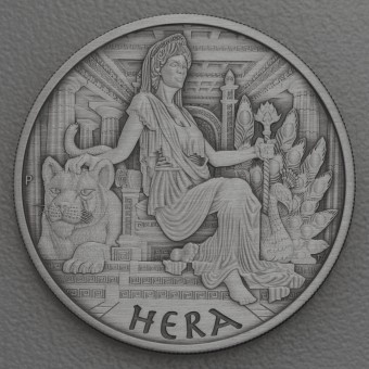 Silbermünze 1oz "Hera 2022" Antique Finish "Gods of Olympus" Serie