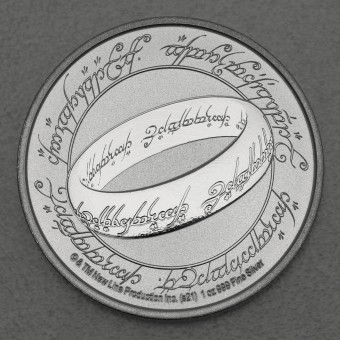 Silbermünze 1oz "Herr der Ringe - DER EINE RING" (20th Anniversary)