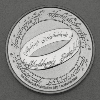 Silbermünze 1oz "Der Eine Ring" 2021 The Fellowship Of The Ring 20th Anniversary (Niue)