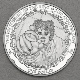 Silbermünze 1oz "Herr der Ringe – Frodo" 2021 The Fellowship Of The Ring 20th Anniversary (Niue)